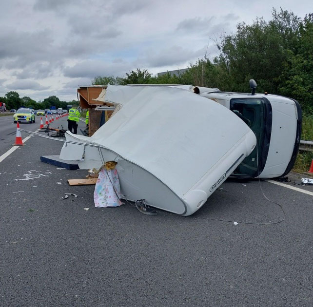 Photo of collision on the M5