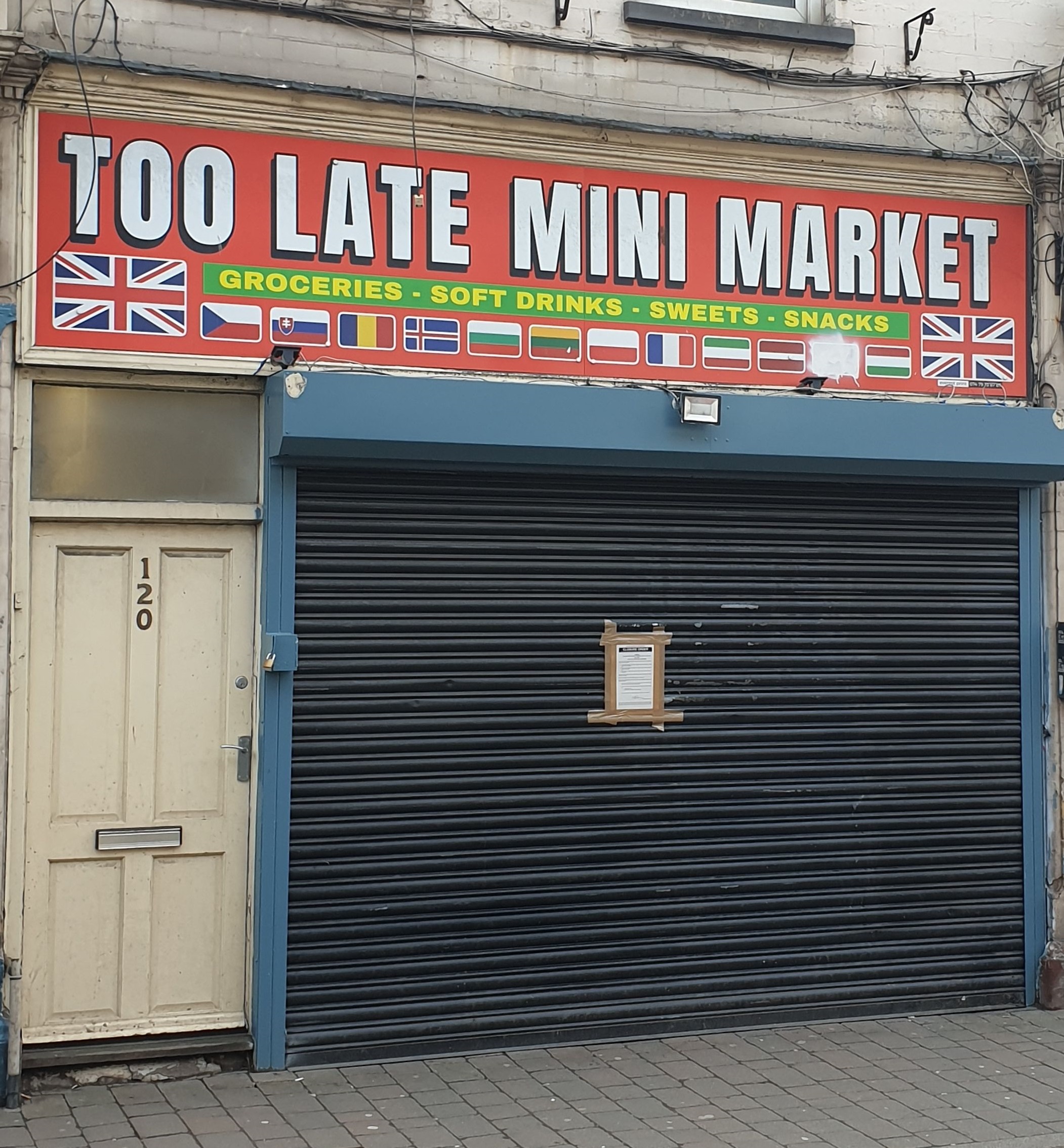 Closure order at shop
