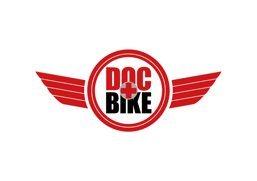DocBike volunteer and police motorcyclist working together for safer riding.