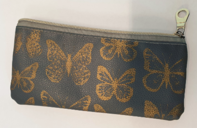 Yellow butterfly design purse